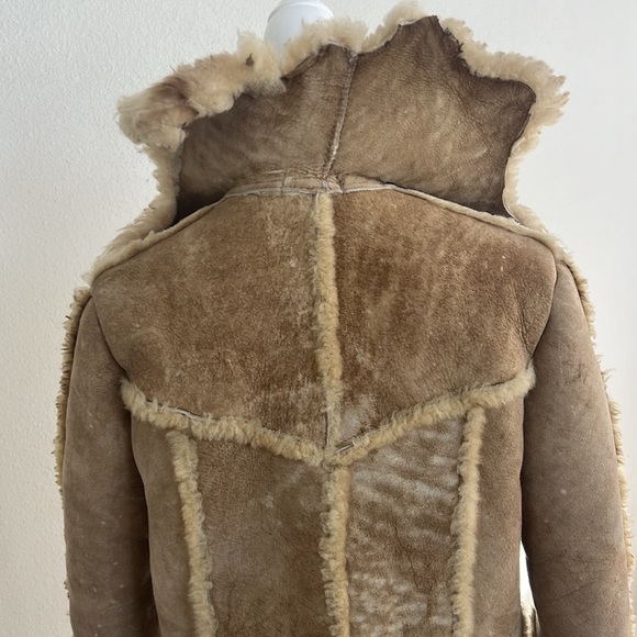 Vintage The Sheepskin Trader Shearling Lambskin Rancher coat jacket Small 4 6 - Picture 7 of 15